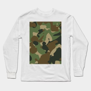 Camouflage pattern -Green and Brown Camo -Military Camouflage Classic Long Sleeve T-Shirt